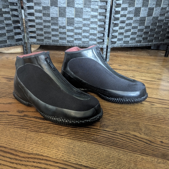 ACTON Black Rain Snow Boots Elastic Panels Waterproof Shoes...